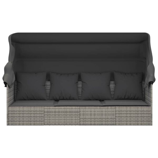 vidaXL Outdoor Lounge Bed Grey