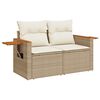 vidaXL Garden Sofa Set Beige, Cream