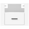 vidaXL Wall-mounted Bedside Cabinet White Engineered wood Medium Storage