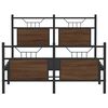 vidaXL Bed Frame Smoked oak Engineered wood and steel Double Bed Frame