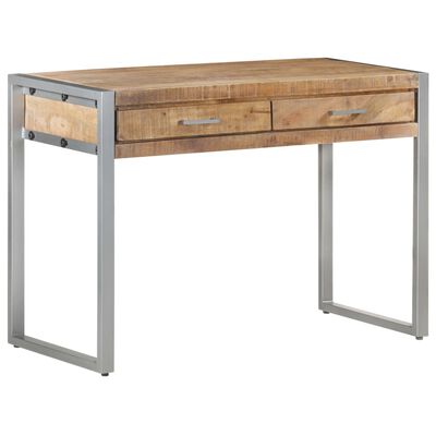 vidaXL Desk 42.5"x19.7"x29.5" Rough Mango Wood