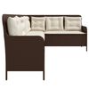 vidaXL Patio Sofa Brown PE rattan, powder-coated steel, 100% polyester