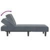 vidaXL Chaise Lounge Dark Grey Velvet (100% polyester), Plywood One Size