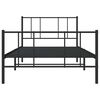 vidaXL Bed Frame Black Steel 39.4 x 74.8 in Bed Frame Rectangular