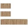 vidaXL TV Cabinet Set Wall-mounted 4 pcs Artisan Oak Engineered Wood