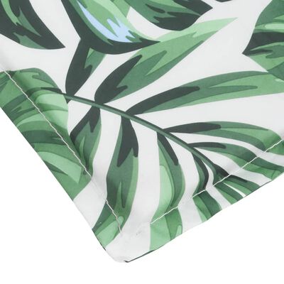 vidaXL Sun Lounger Cushion Leaf Pattern 78.7"x23.6"x1.2" Oxford Fabric