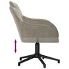 vidaXL Swivel Office Chair Light Gray Velvet