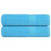 vidaXL Hand Towel Set of 2 Turquoise 100% Cotton 19.7x39.4 in
