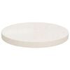 vidaXL Table Top White Solid pinewood 11.8 in diameter Durable