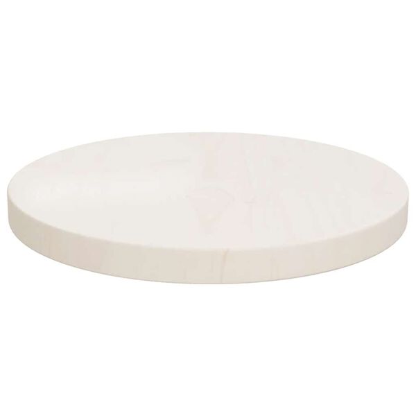 vidaXL Table Top White Solid pinewood 11.8 in diameter Durable