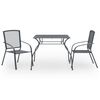 vidaXL Dining Set Anthracite Steel with e-coated and powder-coated finish