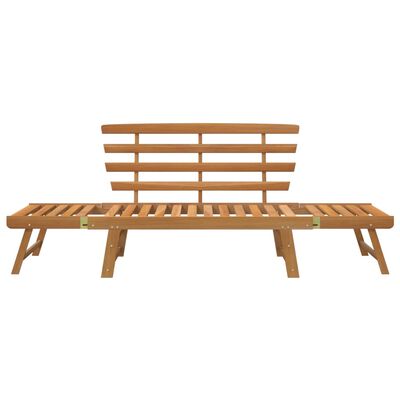 vidaXL Patio Bench 2-in-1 74.8" Solid Acacia Wood