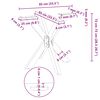 vidaXL Dining Table Leg Spider Shape Natural Steel 33.5 x 33.5 x (28.3-28.7) " Steel