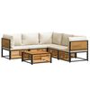 vidaXL Garden Sofa Set Cream white
