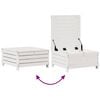 vidaXL 5 Piece Patio Lounge Set with Cushions White Solid Wood Pine
