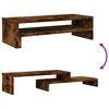 vidaXL Monitor Stand Smoked Oak 21.3x8.7x5.9" Engineered Wood