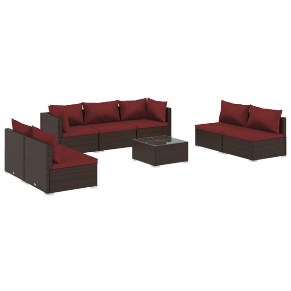 vidaXL Garden Lounge Set Brown