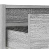 vidaXL TV Cabinet Gray Sonoma Engineered Wood Medium Adjustable Armrests