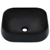 vidaXL Wash Basin 17.5x15.6x5.7" Ceramic Black
