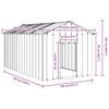 vidaXL Dog House Anthracite Galvanized steel Large Durable Dog House