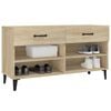 vidaXL Shoe Cabinet Sonoma Oak 40.2x13.8x21.7" Engineered Wood