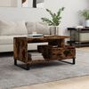 vidaXL Coffee Table Smoked Oak Engineered Wood Medium Coffee Table