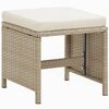 vidaXL Garden Dining Set Beige, Cream