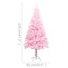 vidaXL Artificial Christmas Tree Pink PVC, Steel, Plastic Medium