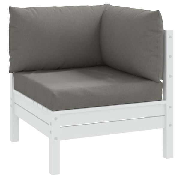 vidaXL Pallet Cushion Melange dark gray 100% polyester One Size