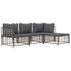 vidaXL Garden Lounge Set Anthracite Poly rattan Medium Modular
