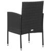 vidaXL Garden Chair Set of 4 Black PE rattan, steel, 100% polyester