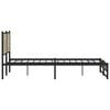 vidaXL Bed Frame Sonoma Oak Steel, Engineered Wood Queen Bed Frame