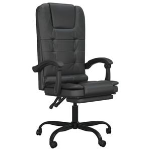vidaXL Massage Office Chair Black Faux leather, metal, plywood, foam