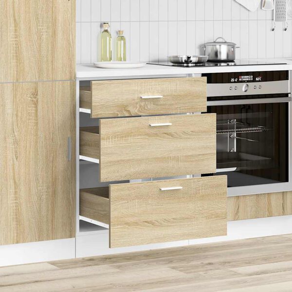 vidaXL Kitchen Base Cabinet Sonoma oak Engineered wood Medium