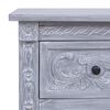 vidaXL Sideboard Grey wash finish Solid Mahogany wood