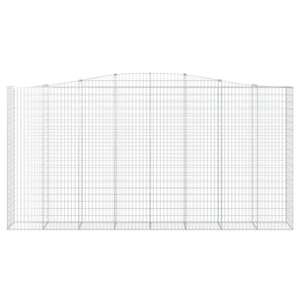 vidaXL Gabion Basket Set of 10 Silver Galvanized Iron Large