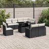 vidaXL Garden Sofa Set Black, Cream white