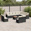 vidaXL Garden Sofa Set Black