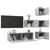 vidaXL 5 Piece TV Stand Set Concrete Gray Engineered Wood