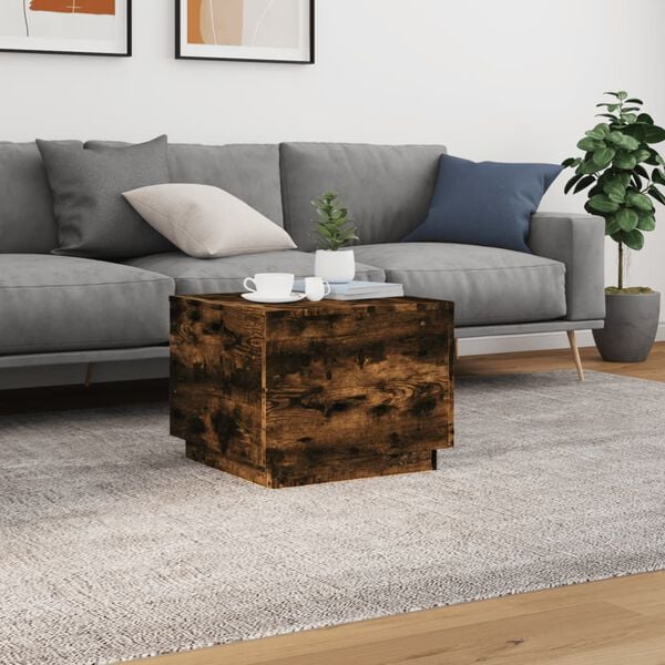 vidaXL Coffee Table Smoked Oak Engineered Wood Medium Coffee Table