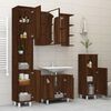 vidaXL Bathroom Furniture Set Brown Oak Engineered Wood, Acrylic Large