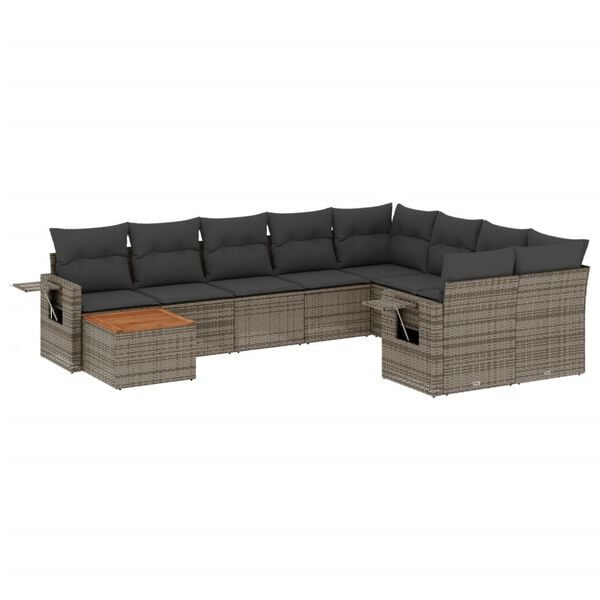 vidaXL Garden Sofa Set Grey