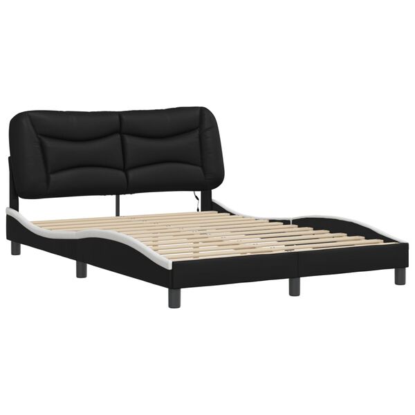 vidaXL Bed Frame Black and White