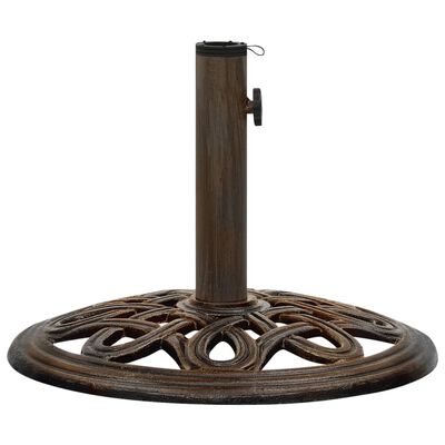 vidaXL Umbrella Base Bronze 15.7"x15.7"x12.6" Cast Iron