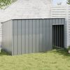 vidaXL Dog House Anthracite Galvanized Steel 77.2 x 35.8 x 43.3 in