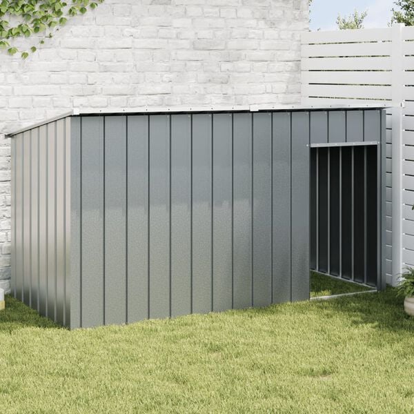 vidaXL Dog House Anthracite Galvanized Steel 77.2 x 35.8 x 43.3 in