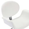 vidaXL Dining Chair Set of 2 White Faux leather, metal Standard