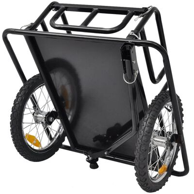 vidaXL Bike Cargo Trailer Black 110 lb
