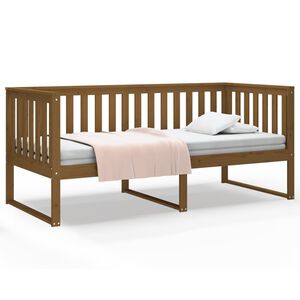 vidaXL Day Bed Honey brown Solid pine wood 39.4x78.7 in