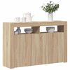 vidaXL Sideboard Sonoma Oak Engineered Wood 45.5 x 11.8 x 29.5 in